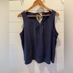 Luukse Blue 100% Cotton Sleeveless Wardrobe Basic Top XL